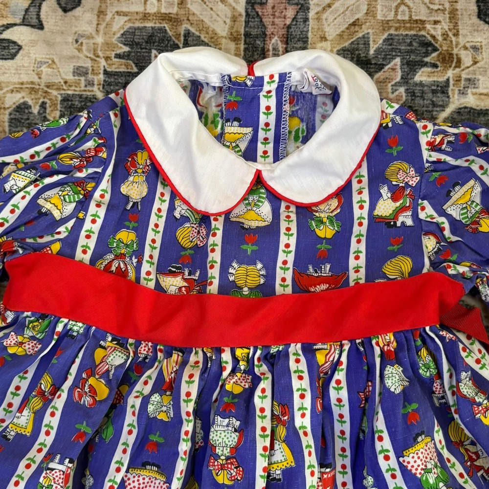 Vintage Girls 70s Clothing Lot 7pc Colorful Heart Button Flare Pants Tops Dress - Picture 9 of 16